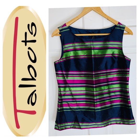 Talbots Tops - NWOT Talbot's Silk Striped Blouse.  Size 2